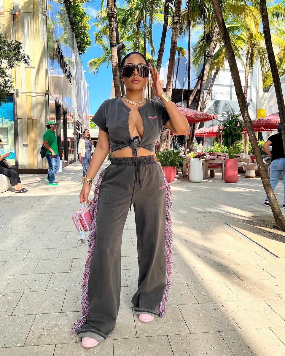 EXCLUSIVE MM FRINGE X THAT GIRL MMERCH COLLAB FRINGE PANTS – MINAA