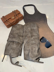 Ombré Aura halter dress