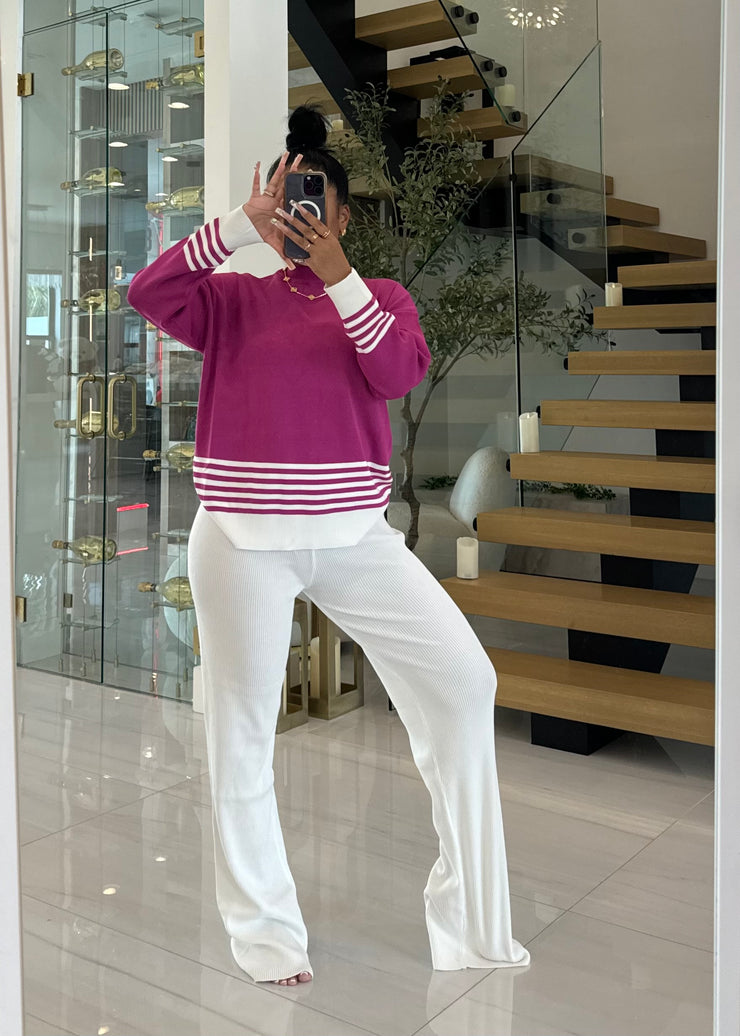 Stripe Sweater set