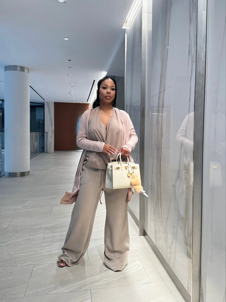 Elevated Essentials Elegance Top & Soft Sweats set