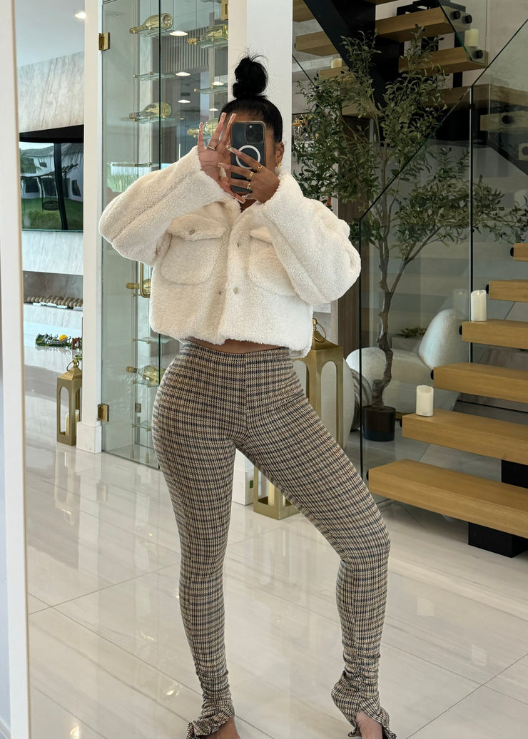 Beige Plaid set