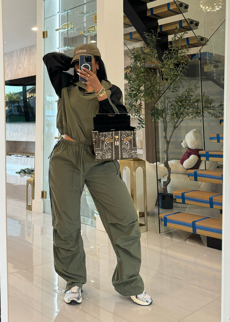 On the Go Olive tracksuit