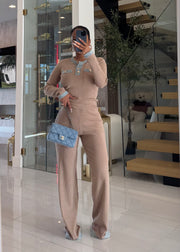 Hemmed in Denim knit set