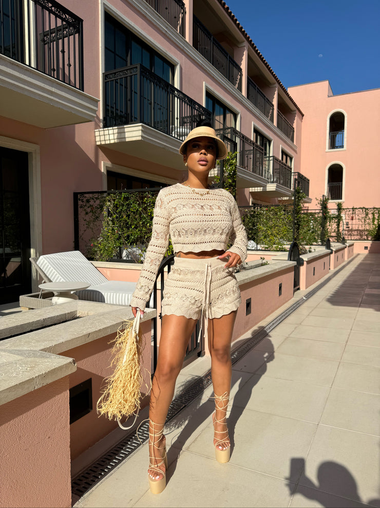 Cruisin in Crochet short set