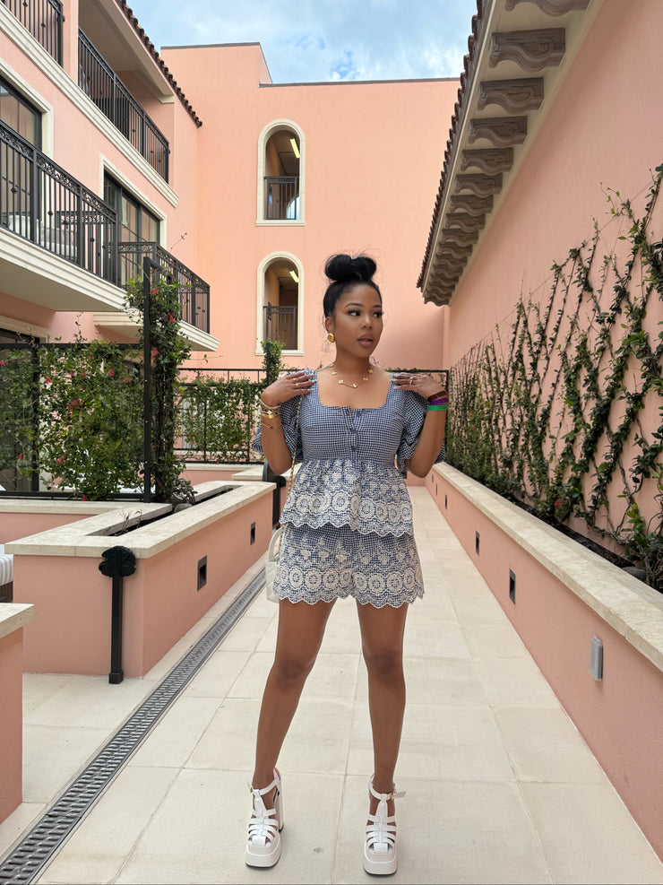 Lace Doily Peplum set