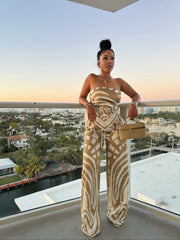 Shimmer Shine Scarf Silk pant set RESTOCKED