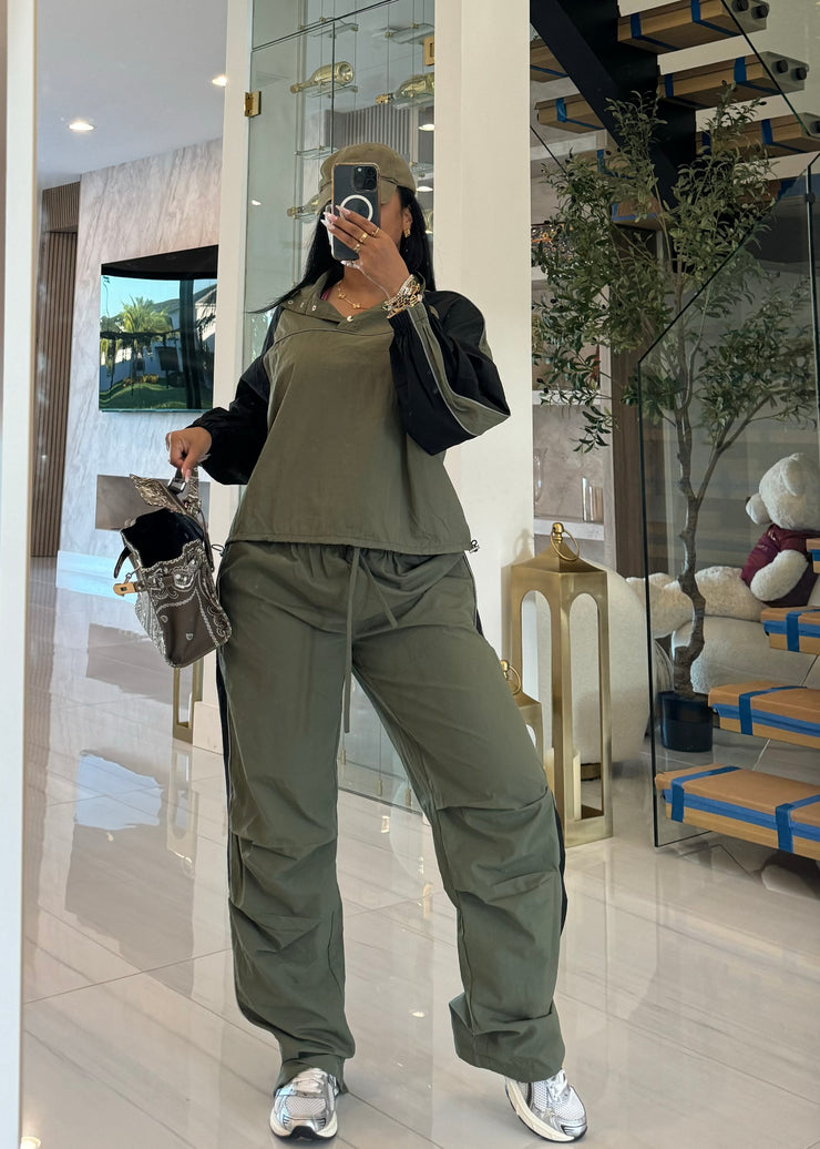 On the Go Olive tracksuit