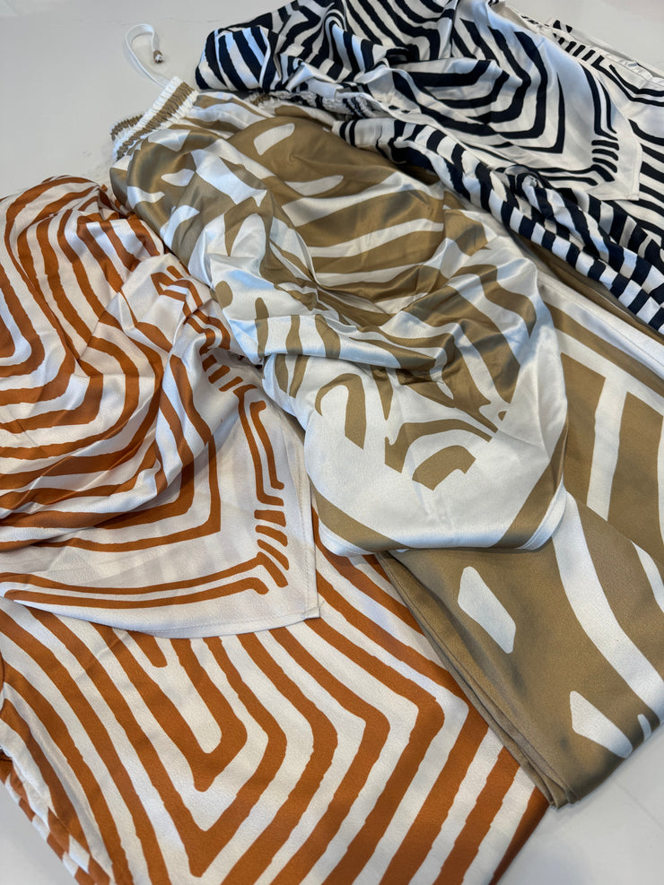 Shimmer Shine Scarf Silk pant set RESTOCKED