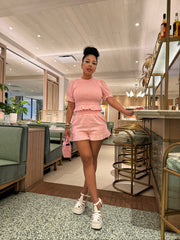 Cutesy Curtsy short set