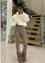 Beige Plaid set