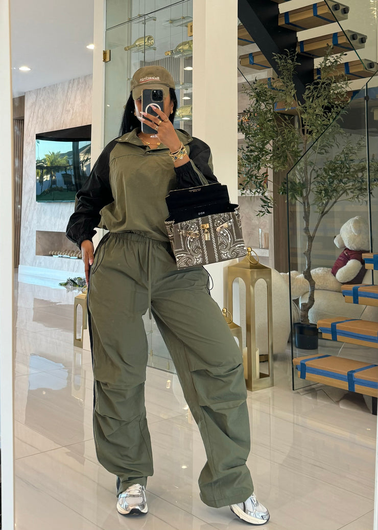 On the Go Olive tracksuit