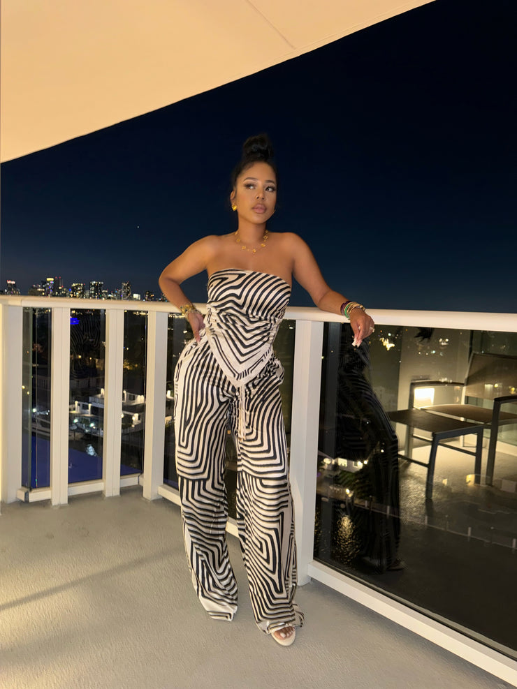 Shimmer Shine Scarf Silk pant set RESTOCKED