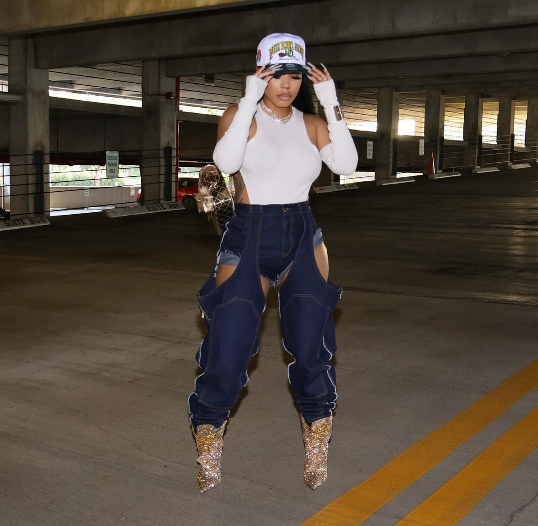 Thigh High Double Denimm – MINAA MONROE