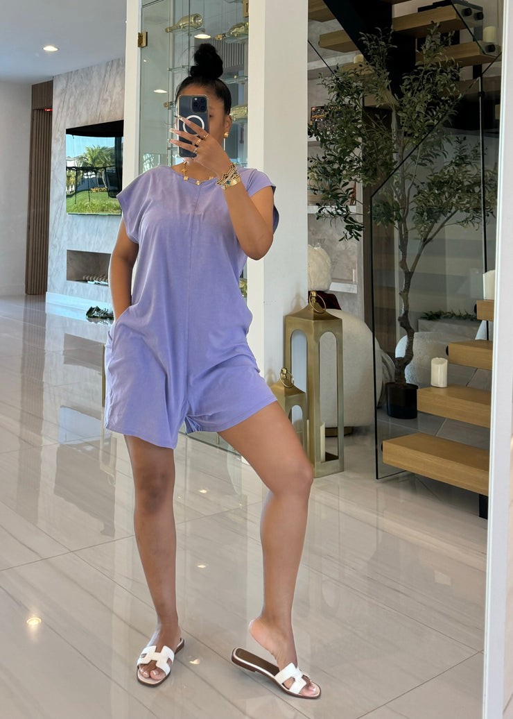 Mineral Wash Romper Tee