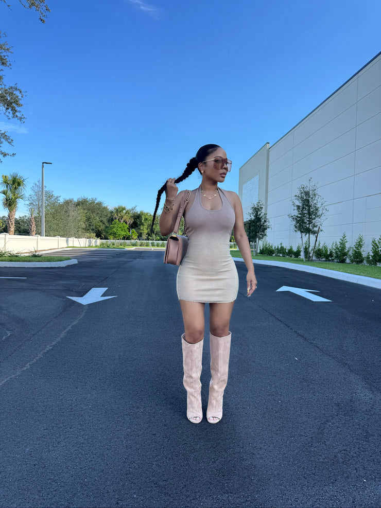 Ombré Aura halter dress