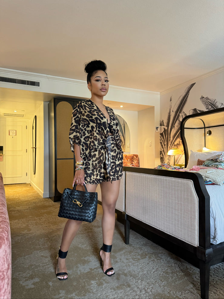 Kitty Kat Kimono short set