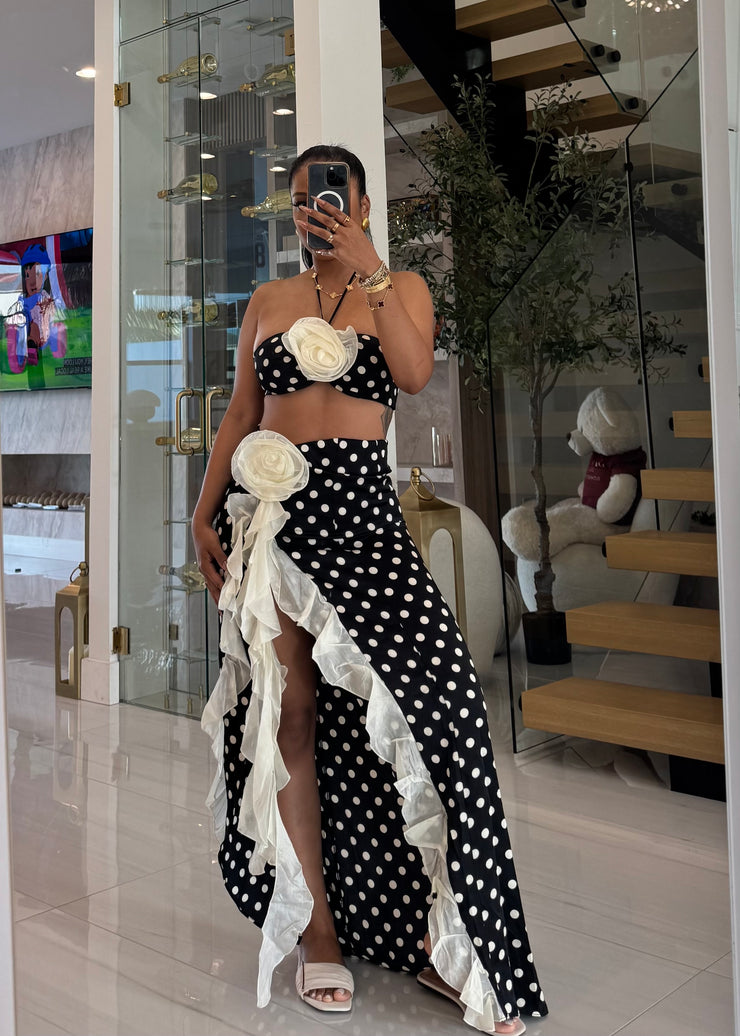 Busy Dots Rose skirt set