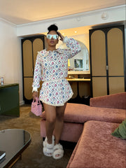 Peony Poplin skort set