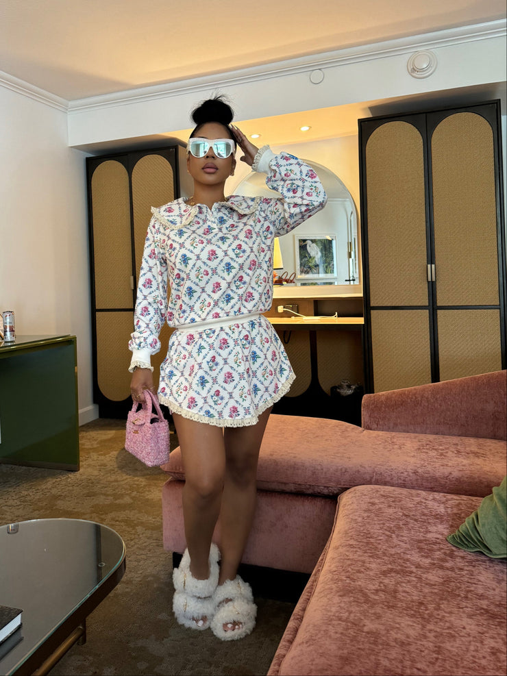 Peony Poplin skort set