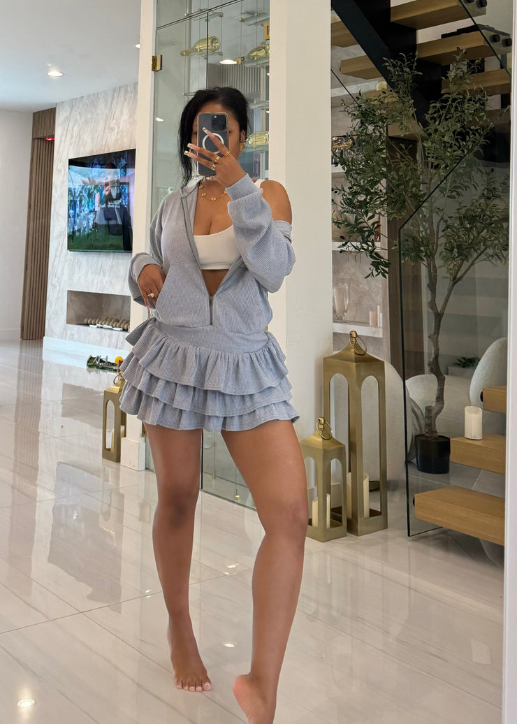 Jersey skirt jumpsuit