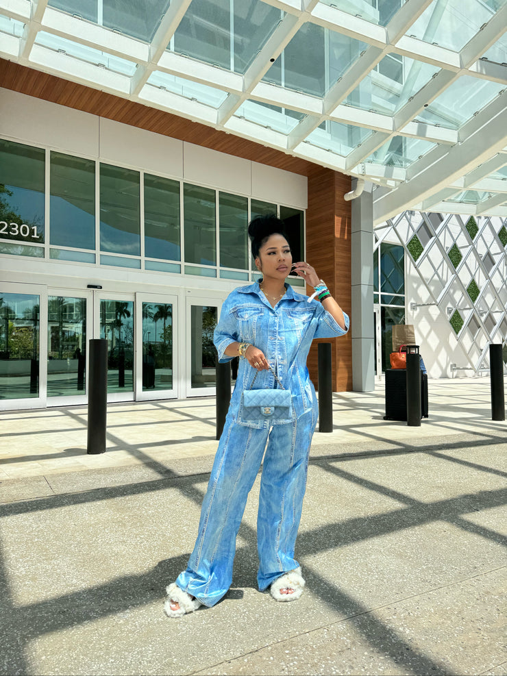 Silk Denim Dream pant set