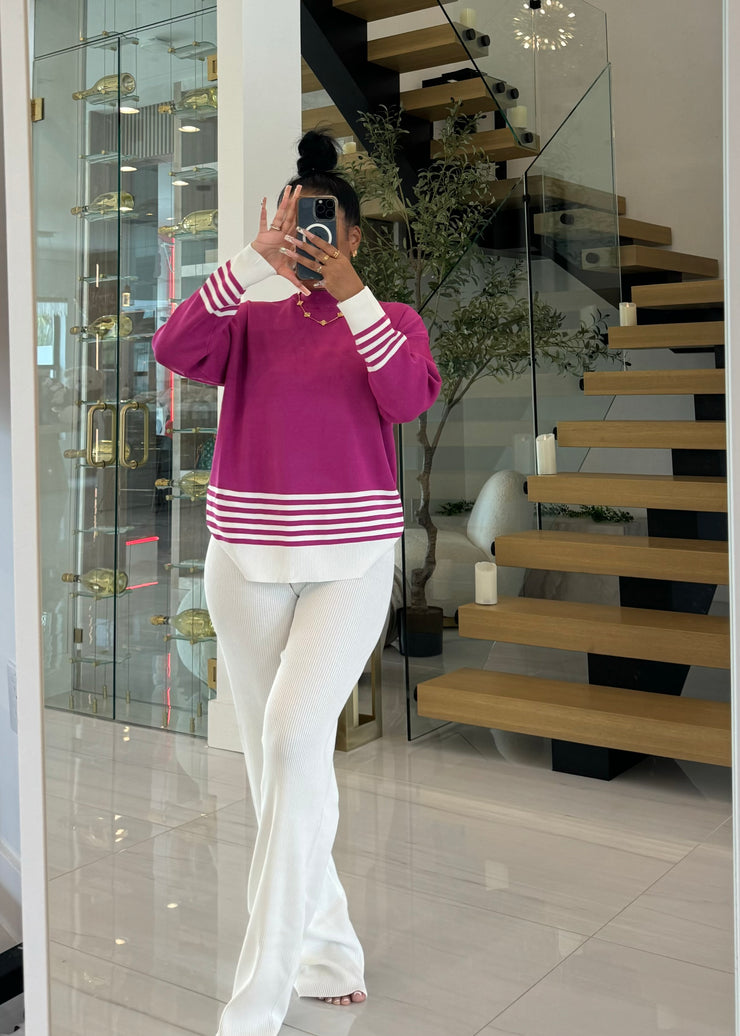 Stripe Sweater set
