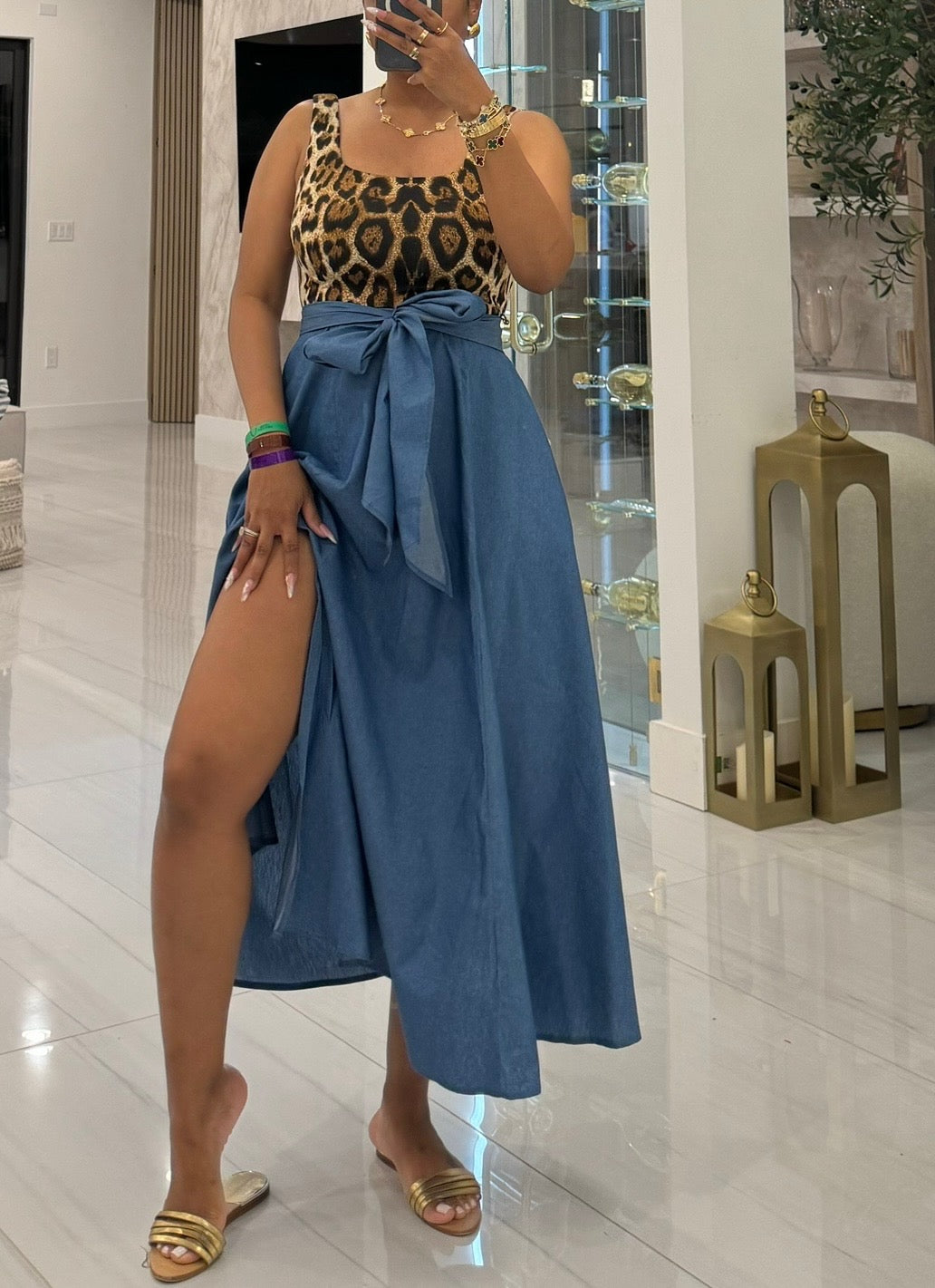 Leopard and Legs dress – MINAA MONROE