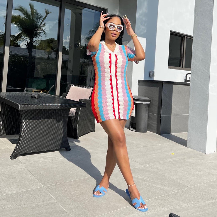 Casablanco Knit mini dress