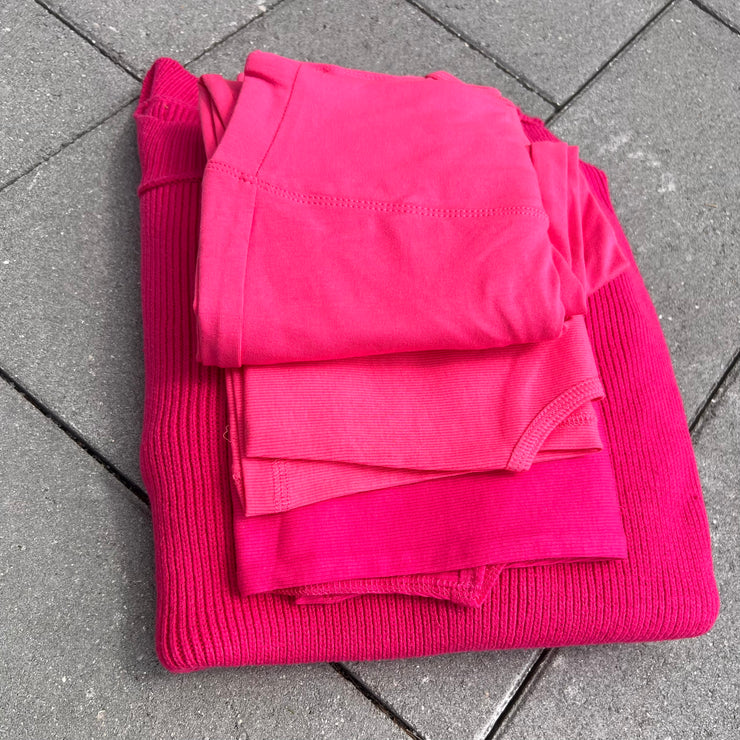 Pink Colorblock sweater set